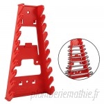 Support de rangement pour outils à main Plastique mural rouge à 9 fentes Organiseur standard pour clés à main 22 * 12 * 3.5cm Red 2pcs 22 * 12 * 3.5cm B07QQWKKGW